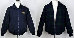 80S Burberrys emblem embroidery reversible puffer jacket blouson 46 reg バーバリーズ 中綿 リバーシブル ブルゾン b8518