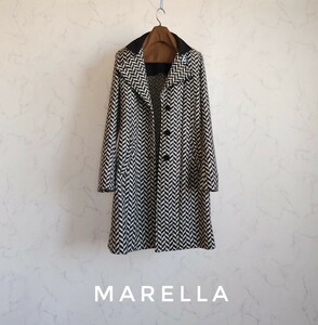 超高級 美品 Maxmara 一級品モダンチェスターコート MARELLA おしゃれデザイン マレーラ マックスマーラ