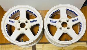 RAYS☆ボルクレーシング☆TE37(初期型)☆16×7J+42☆PCD114.3☆2本☆中古品☆