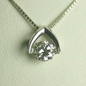 ダンシングストーン ネックレス ダイヤモンド 一粒 プラチナ 0.8カラット 鑑定書付 0.82ct Dカラー SI1クラス 3EXカット GIA