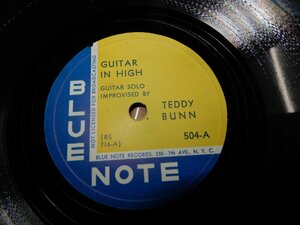 ワケあり☆SP78☆人気のBLUE NOTE☆504-A:GUITAR IN HIGH☆504-B:BLUES WITHOUT WORDS☆TEDDY BUNN☆235,AVE.N.Y.C☆10インチ☆管理120