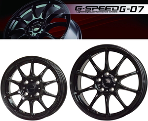 [業販限定販売] [新品] [16インチ] [G.speed G-07] [5.5J+50 4-100] [ブラック] [MBK] 特選タイヤ 165/50R16 ジースピード 4本セット 軽量