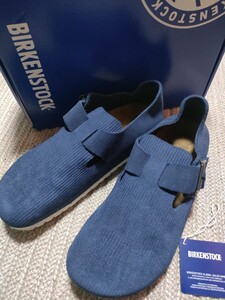 新品 定価22000 BIRKENSTOCK LONDON スエード コーデュロイ 44 28.5cm ネイビー ビルケンシュトック ロンドン サンダル