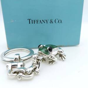 【送料無料】 vintage Tiffany&Co. ティファニー カエル シルバー キーリング 縁起 SV925 YO21