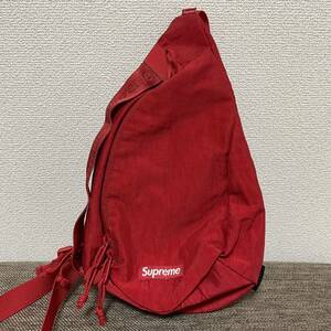 Supreme Sling Bag Dark Red 4L 20aw 2020年 ダークレッド スリングバッグ ウエストバッグ ショルダーバッグ ポーチ ボックスロゴ CORDURA