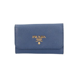 プラダ サフィアーノ キーケース レザー 1PG222 メンズ PRADA 中古