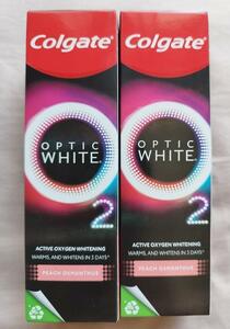 ピーチ★コルゲート Colgate Optic White O2★85g2本