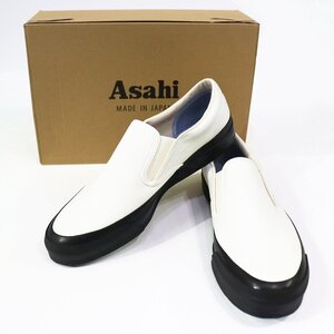 Asahi (アサヒシューズ) Canvas Slip-on M013 / キャンバススリッポン KF2037 - Made in Japan 未使用品 モノクロ 26.5cm /デッキシューズ