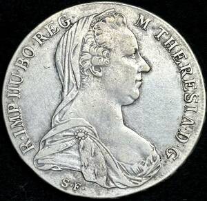【オーストリア大型銀貨】(1780年銘 28.0g 直径40mm リストライク品)