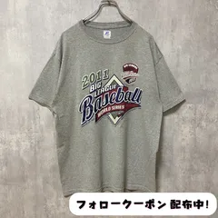 古着 used　RUSSELL　ラッセル　BIG LEAGUE BASEBALL 2011　半袖プリントTシャツ　グレー　野球