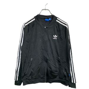 adidas ジャージ Ｌサイズ アディダスオリジナルス トラックジャケット ブラック 古着卸 アメリカ仕入 t2412-3205