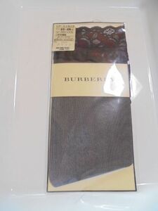 新品 BURBERRY バーバリー レース付ソックス 23~25cm シアーエッセンス ブラック 黒