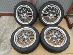 b夏34 ファルケン AZEN1S FK510 245/45ZR19 2022年 鍛栄舎 TWS FORGED 19×8J OFF39 5穴/114.3 ハブ径約73ミリ アルミホイール中古 4本 ♪