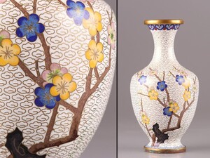 中国古玩 唐物 古七宝 七宝焼 花瓶 時代物 極上品 初だし品 C9089