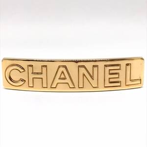 シャネル ロゴバレッタ ゴールド メタル ヘアクリップ ヴィンテージ ロゴ 髪留め CHANEL ABランク 中古 六甲道店