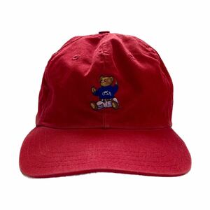 90s ポロスポーツ USAベアーロゴ ボールキャップ アメリカ製 ヴィンテージ Polo Sport Ralph Lauren 帽子 CAP USA製 Lo life