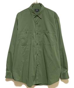 【美品】BEAMS リップストップ オーバーサイズ シャツ（M）オリーブ ビームス ワークシャツ ストレッチ ミリタリー