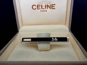 ◎№5504◎■新品■セリーヌ【ＣＥＬＩＮＥ】【シルバー・ゴールド】■ネクタイ ピン♪