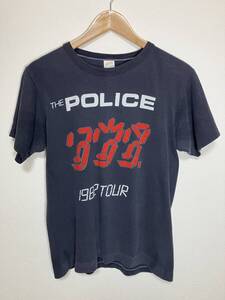 1982年 THE POLICE ツアー シングルステッチTシャツ 黒 L【管理番号B92】