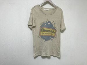 本物インパクティスケリーinpaichthyskerriコットンプリント古着加工半袖TシャツメンズベージュS日本製