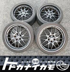 中古 アルミ鍛造 1ピースホイール BBS RGR (RG727+RG728) 19インチ 8.5j ＋38 9.5j ＋38PCD114.3 5H セルシオ クラウン マジェスタ等に!!