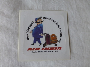AIR INDIA ステッカー AIR INDIA India Mela 2013 in KOBE エアインディア AIR INDIA