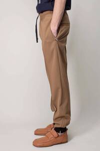 定価105600円 新品 DRIES VAN NOTEN PASHMORE M.W.PANTS リブ トラック パンツ 231-020935 ドリスヴァンノッテン 44 ベージュ