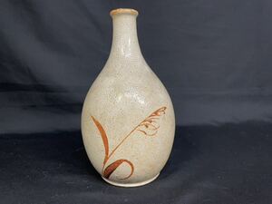 作家物 在銘 志野 徳利 時代物 花瓶 酒器 ☆同梱可能☆まとめ買い歓迎☆ 花器 J41