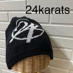 24karats リバーシブル ニット帽 帽子 キャップ ビッグロゴ