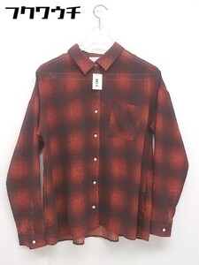 ◇ Ray BEAMS レイビームス チェック 長袖 シャツ レッド系 レディース