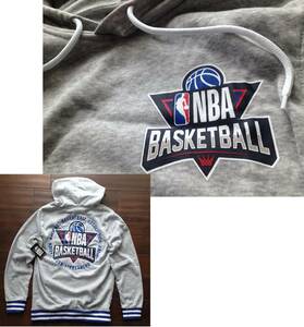 【既決USA】NBA BASKETBALL ★ バスケットボール@完売胸元&背中【NBA】ロゴ入パーカー【NBA Men