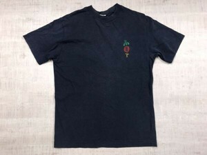 ITALY製 ベネトン United Colors of Benetton レトロ オールド ペイント アート 半袖Tシャツ メンズ S 紺