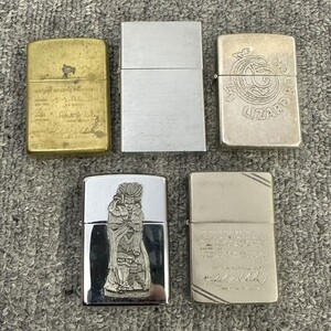 H042 まとめ ▲ Zippo ジッポー オイル/ターボライター 5点セット マルボロ トカゲ シルバー ゴールド 他 喫煙具 4点火花あり