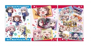 BanG Dream!ガルパ☆ピコ A4クリアファイル 3枚セット ローソン限定 戸山香澄 湊友希那 美竹蘭 丸山彩 弦巻こころ Roselia バンドリ ガルパ