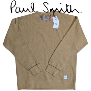 新品 ポールスミス Paul Smith 裏起毛 スウェット L トレーナー マルチストライプ ラウンジウェア ラビット ウサギ ベージュ 秋冬