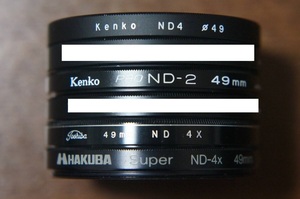 【480円/枚】[49mm] Kenko Toshiba等 ND2 ND4 減光フィルター