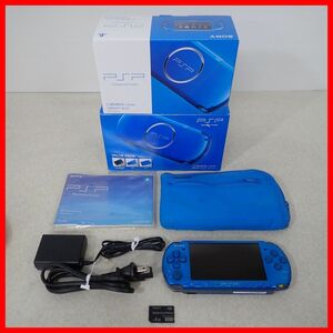 動作品 PSP プレイステーションポータブル 本体 PSP-3000 バイブラント・ブルー VALUE PACK SONY ソニー 箱説付【10