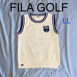 FILA GOLF ゴルフウェア ニットベスト ベスト フィラ ゴルフ LLサイズ