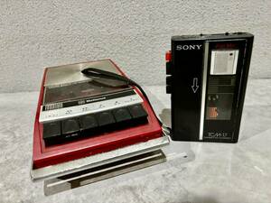 SONY TCM-17 National RQ-309D ポータブルカセットレコーダー 昭和レトロ 