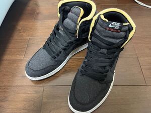 希少 程度良好 NIKE ナイキ AIR JORDAN1 HIGH ZOOM CRATER エアジョーダン1 クリエーター ウルフグレー 28cm CW2414-001