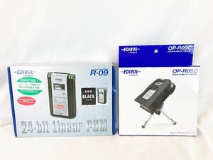 未使用品 Roland EDIROL R-09 ローランド 24bit MP3レコーダー カバー付き ボイスレコーダー / 名古屋発11-211△