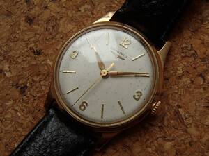 LONGINES 1960S cal.30LS 9K solid gold case ロンジン ヴィンテージ アンティーク 手巻 金無垢 30mmキャリバー