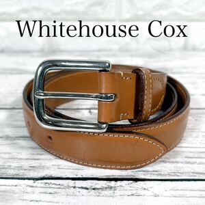 Whitehouse Cox ホワイトハウスコックス レザー ベルト 茶 キャメル ブラウン 36/90