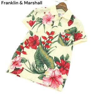 イタリア製★ Franklin & Marshall フランクリン＆マーシャル 春夏 花柄 フラワー 総柄 半袖 ポロシャツ Sz.S　メンズ　A4T07669_6#A