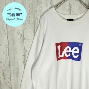 Lee ビンテージ　スウェット　ビッグプリント　ホワイト　古着　アメカジ　#h412