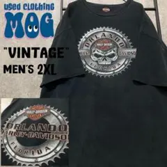 《US古着》ハーレーダビッドソン スカル ドクロ Tシャツ メンズ2XL