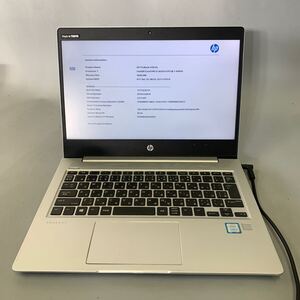 JK5862 HP ProBook 430 G6/Core i5-8265U 1.60Ghz /メモリー：4/SSD:無し/BIOS確認だけ/ネジ欠