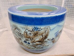 中古 火鉢 火ばち 工芸品 陶芸 日本の陶磁 昭和 レトロ めだか鉢 金魚鉢 置物 和風 コレクション 引取歓迎 茨城県 0114か2 E2 100