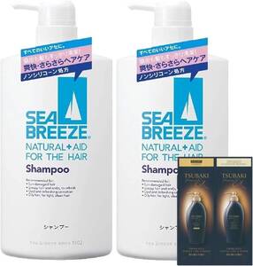 【まとめ買い】SEABREEZE(シーブリーズ) シャンプー 600mL×2個+ おまけ さらさら 汗 メンズ レディース べたつ