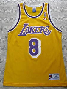 激レア★ NBA LAKERS BRYANT ＃８ コービー・ブライアント Champion チャンピオン製 ユニフォーム ロサンゼルス・レイカーズ 当時物 バスケ